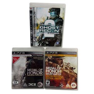 Playstation 3 PS3 - War FSP Bundle - Medal of Honor / Ghost Recon - Tested/Works